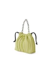 Charles Keith Pleated Covered Shoulder Bucket Bag Yellow